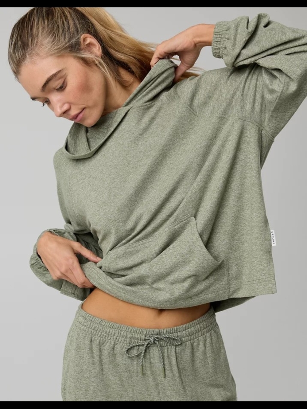 aerie - Like New Olive Weekend Away Hoodie - M